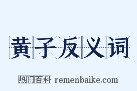 黄子反义词是什么意思的图片